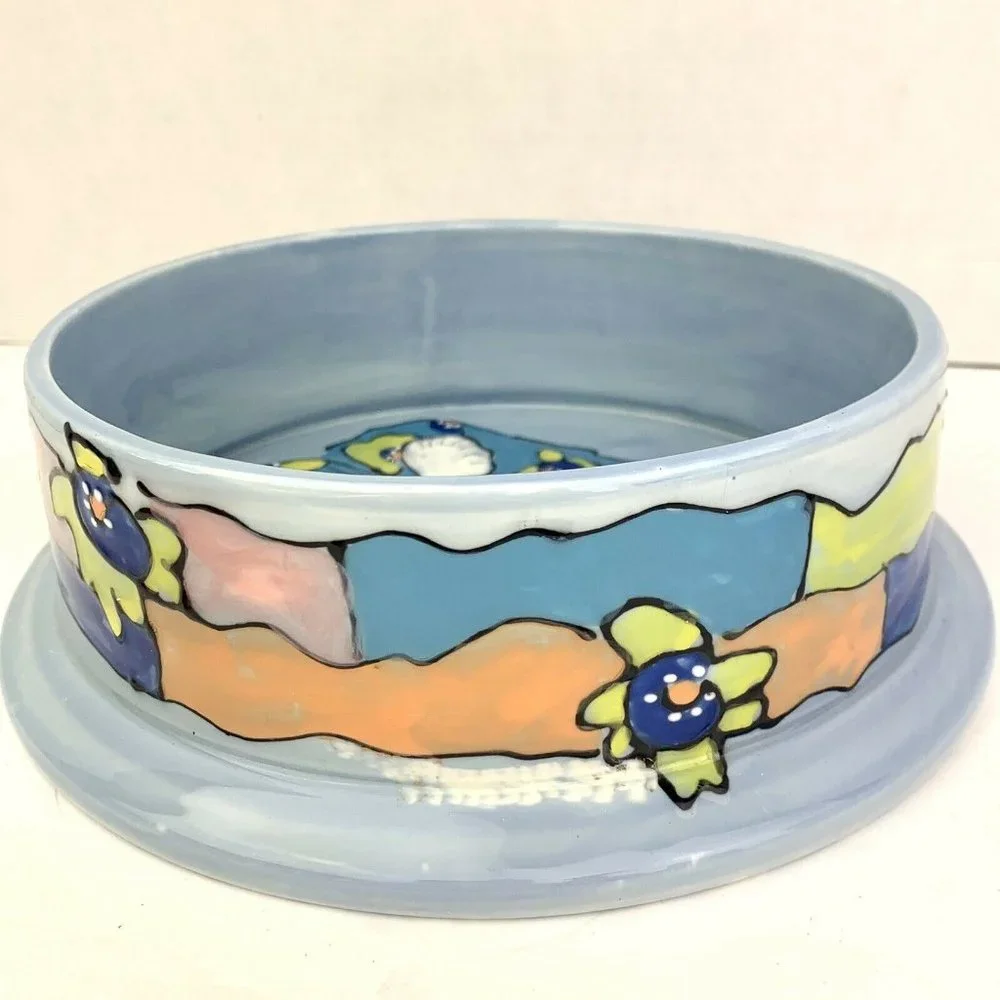 Handpainted‎ SNOODLES Cat & Dog 7 1/2